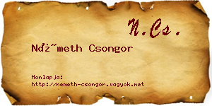 Németh Csongor névjegykártya