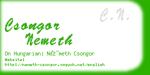 csongor nemeth business card